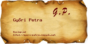 Győri Petra névjegykártya